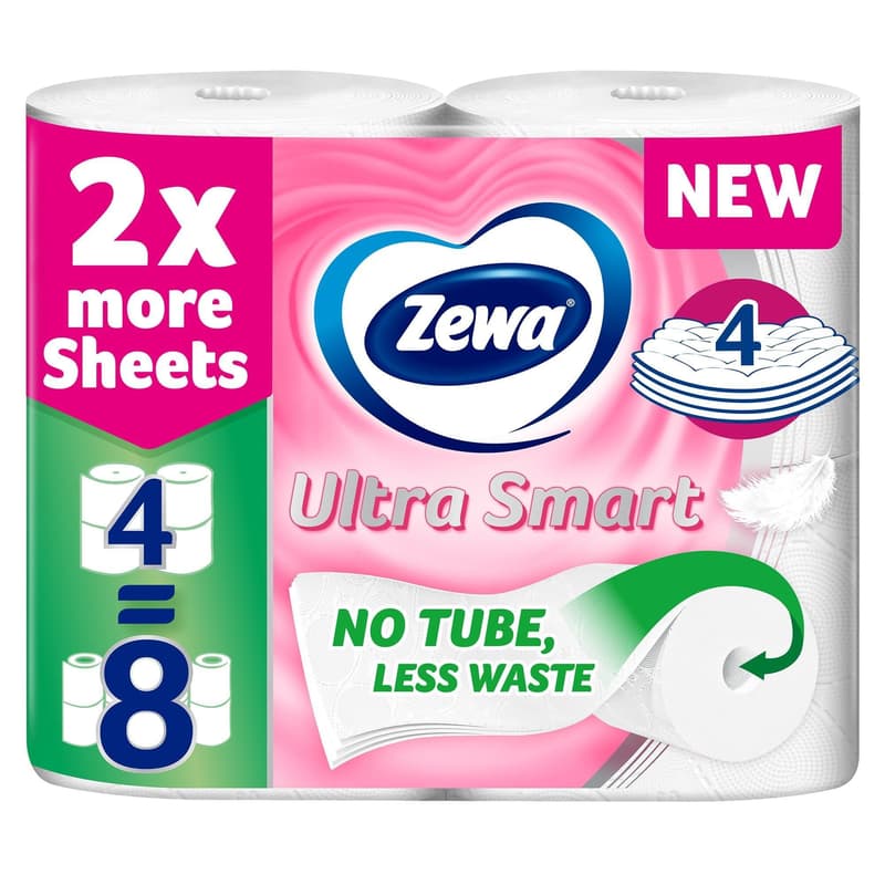 Zewa Ultra Smart 4 rétegű Coreless toalettpapír 4 tekercs