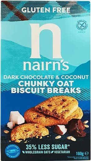 Nairn's Gluten Free Dark Chocolate & Coconut Oat Biscuits 160g