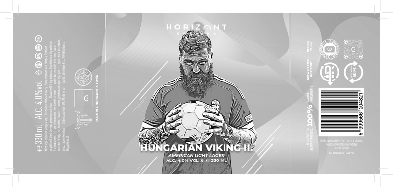 Horizont Brewing x Ádám Martin - Hungarian Viking II - American Light Lager 4%
