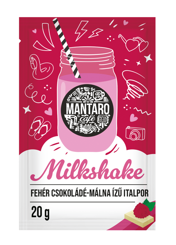 Mantaro Milkshake Fehér csokoládé-málna ízű italpor