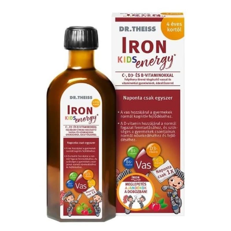 Dr.Theiss Iron Energy KIDS vassal és vitaminokkal 250ml