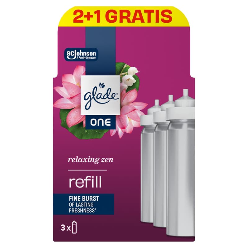 Glade ONE - Relaxing Zen, aerosol refill 2+1