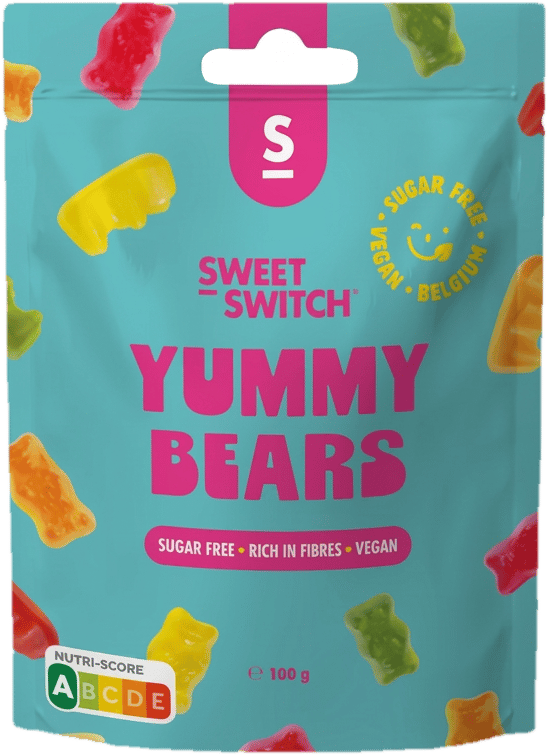 Sweet-Switch Yummy Bears maci alakú cukormentes gumicukor