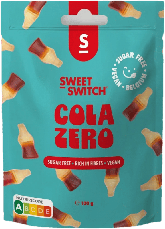 Sweet-Switch Cola Zero alakú cukormentes gumicukor