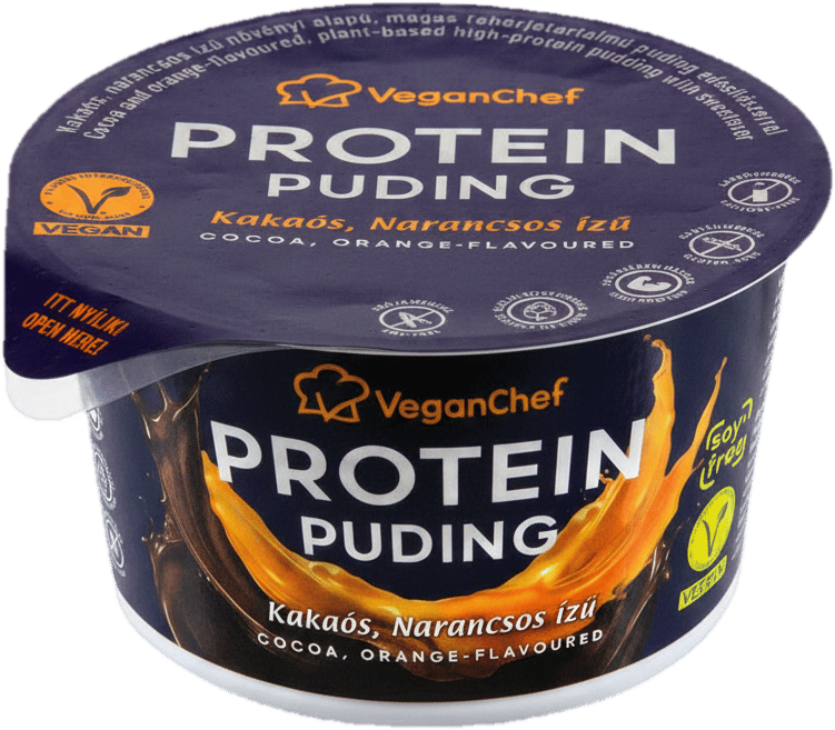 VeganChef kakaós-narancsos protein puding