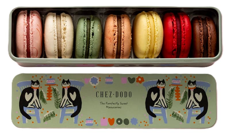 Chez Dodo macaron válogatás fémdobozban (7db)