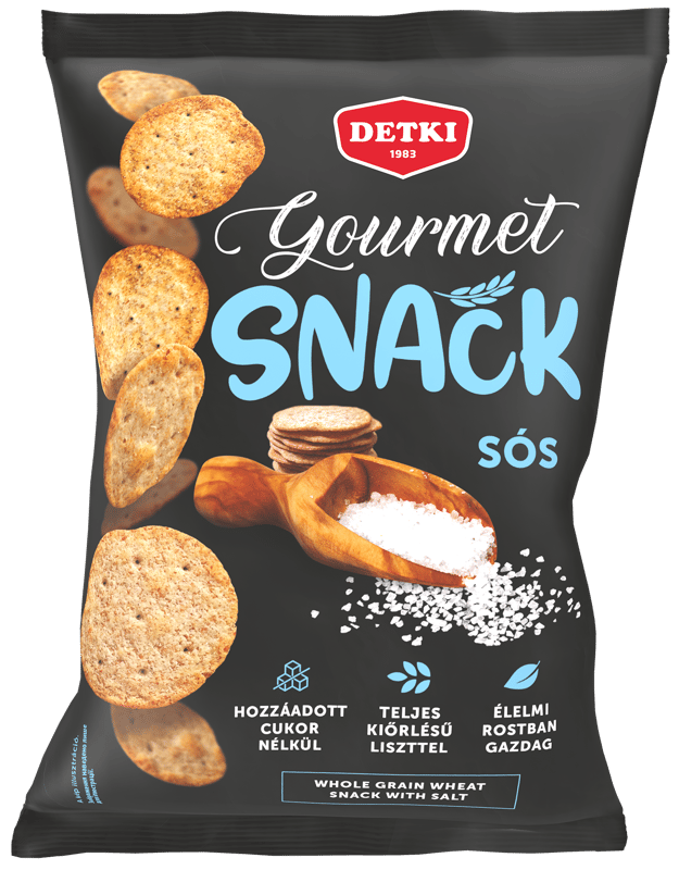 Whole grain wheat snack with salt, without added sugar