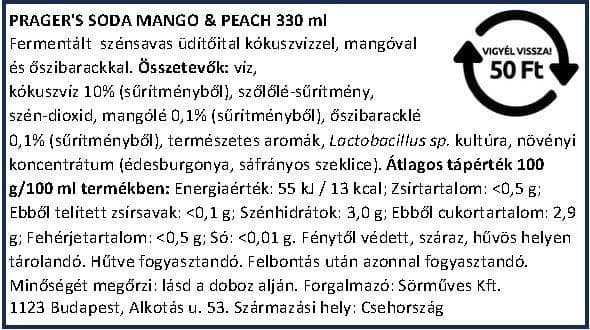 Prager's Soda Mango & Peach