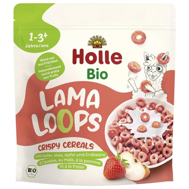 Holle Bio Lama Loops - Epres gabonakarikák zabbal kukoricával és almával 12 hónapos kortól