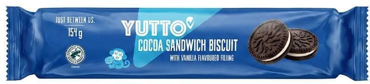 Yutto vanilia töltelékes keksz