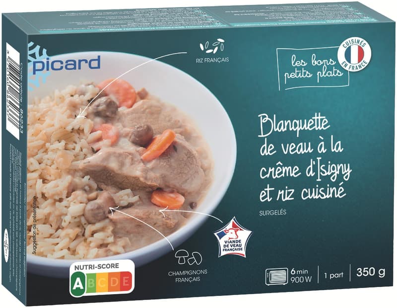 PICARD BLANQUETTE DE VEAU WITH ISIGNY CREAM AND COOKED RICE