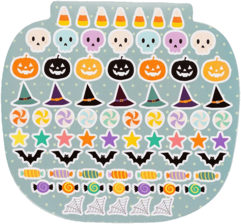 Matricás Könyv, 10 Lapos - Halloweeni Tök Formájú
