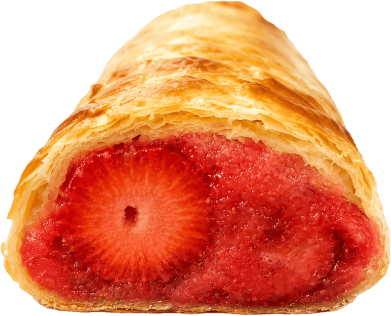 Rétescake Strawberry strudel slice