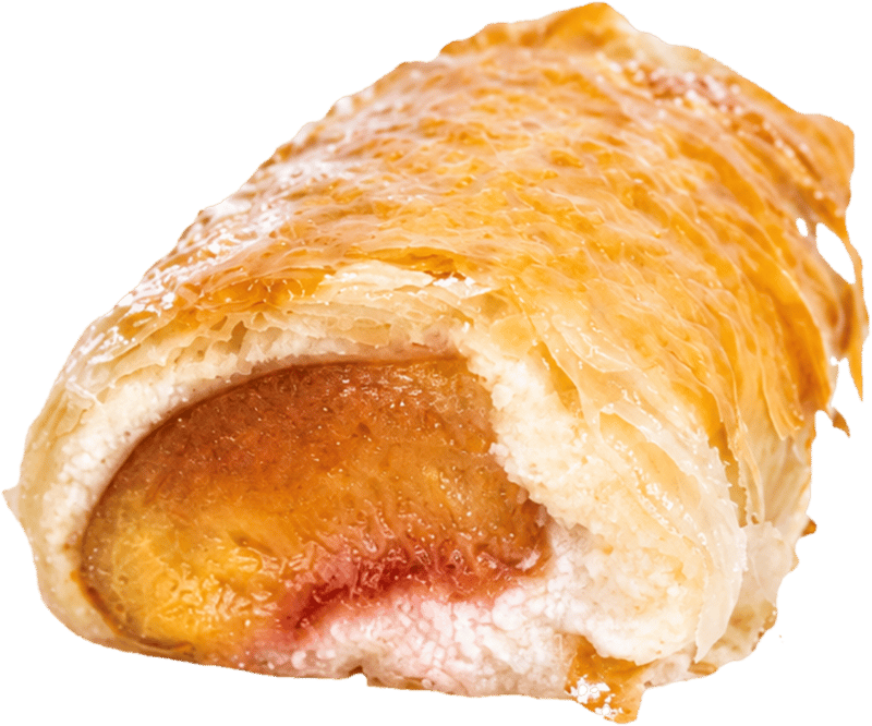 Rétescake Cottage Cheese and Peach Strudel Slice