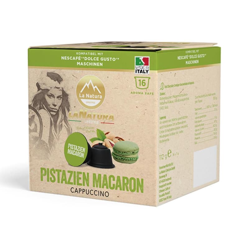 Pistachio Macaron Cappuccino Dolce Gusto Capsules 16 pcs