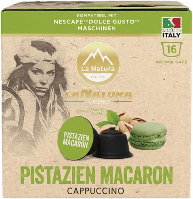 Pistachio Macaron Cappuccino Dolce Gusto Capsules 16 pcs