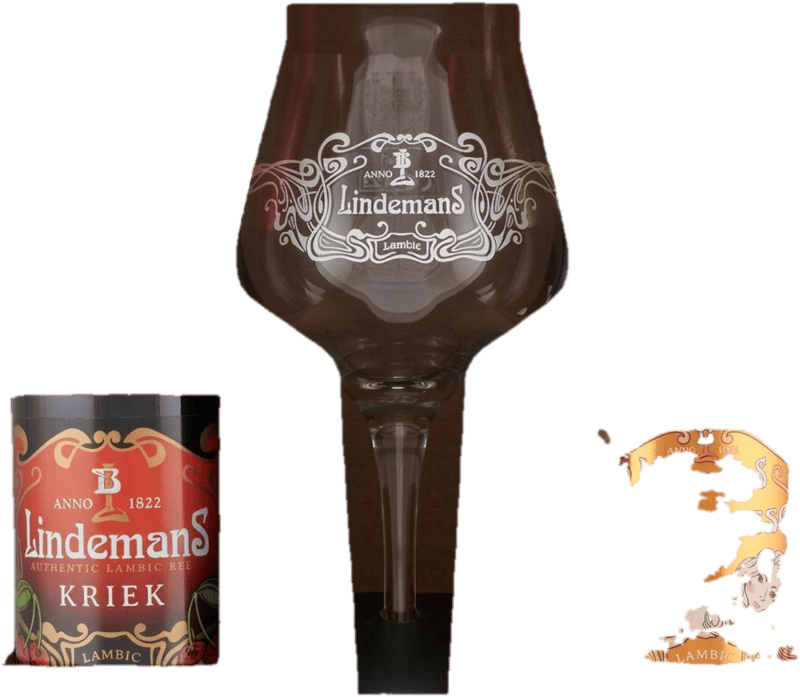 Lindemans sörválogatás 4 db 0,25 L sörrel és 1 db pohárral pakk