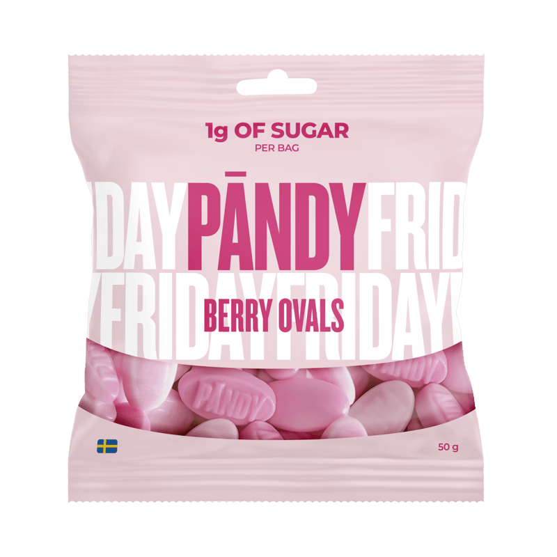 PÄNDY Candy Berry Oval (1g Cukor)