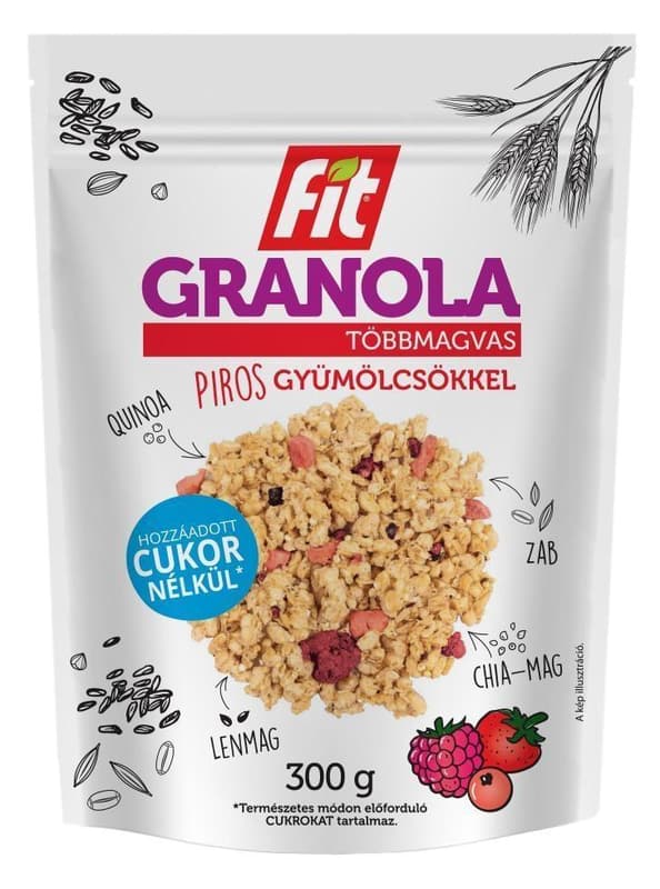Crispy muesli with red berries