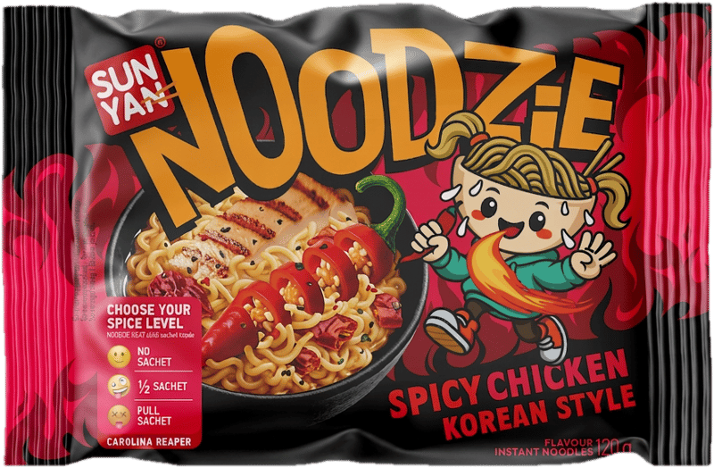 SunYan NOODZIE instant tészta pikáns csirkés