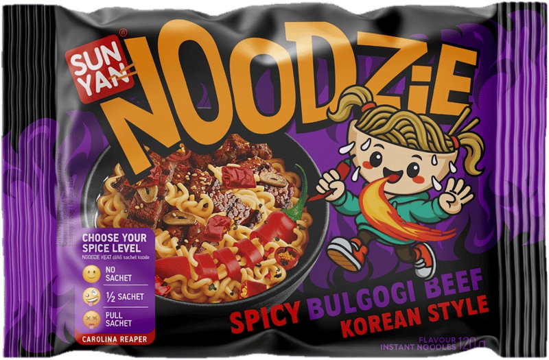 SunYan NOODZIE instant tészta pikáns marha