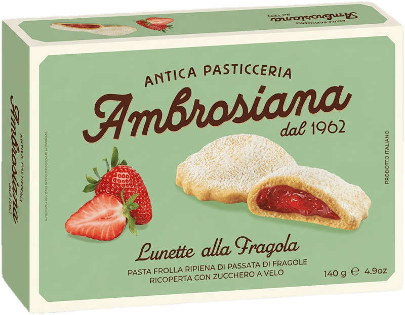 Ambrosiana Lunette  All'Fragola Vaj & eper sütemény