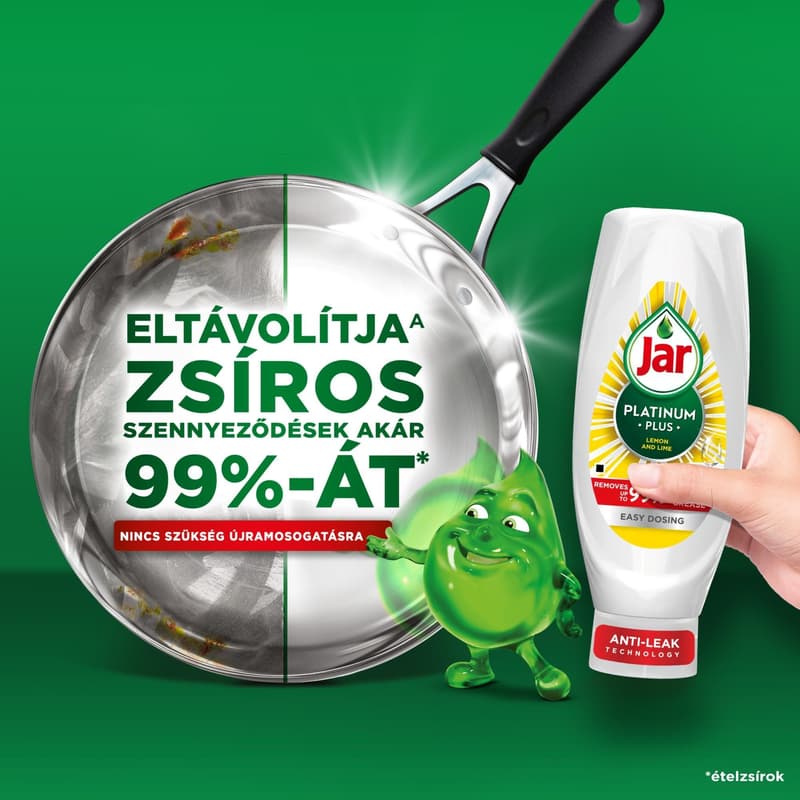 Jar Platinum Plus Mosogatószer Citrom & Lime illattal, 660 ml