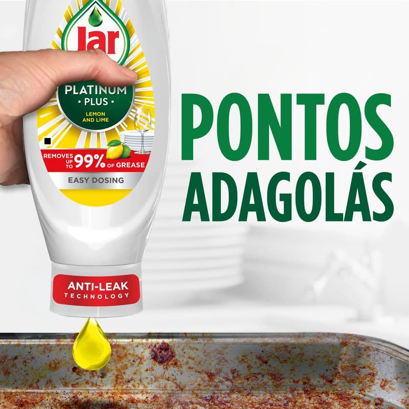 Jar Platinum Plus Mosogatószer Citrom & Lime illattal, 660 ml