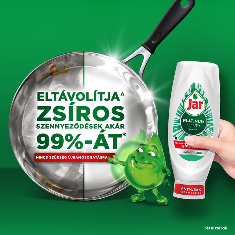 Jar Platinum Plus Mosogatószer Friss Menta illattal, 660 ml