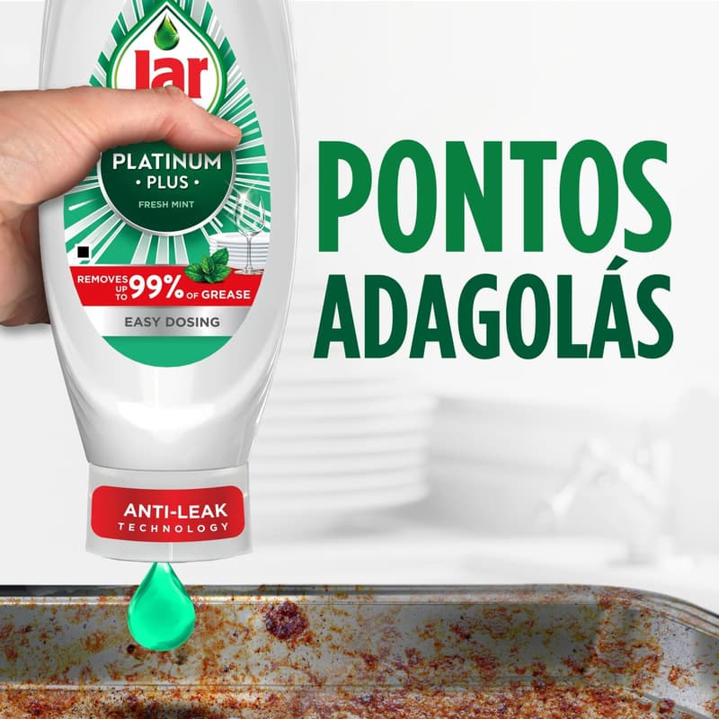 Jar Platinum Plus Mosogatószer Friss Menta illattal, 660 ml