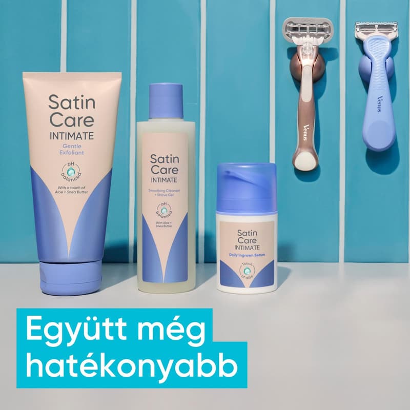 Gillette Venus Női Borotva Az Intim Területekhez, 5 db Borotvabetéttel és Fali Borotvatartóval