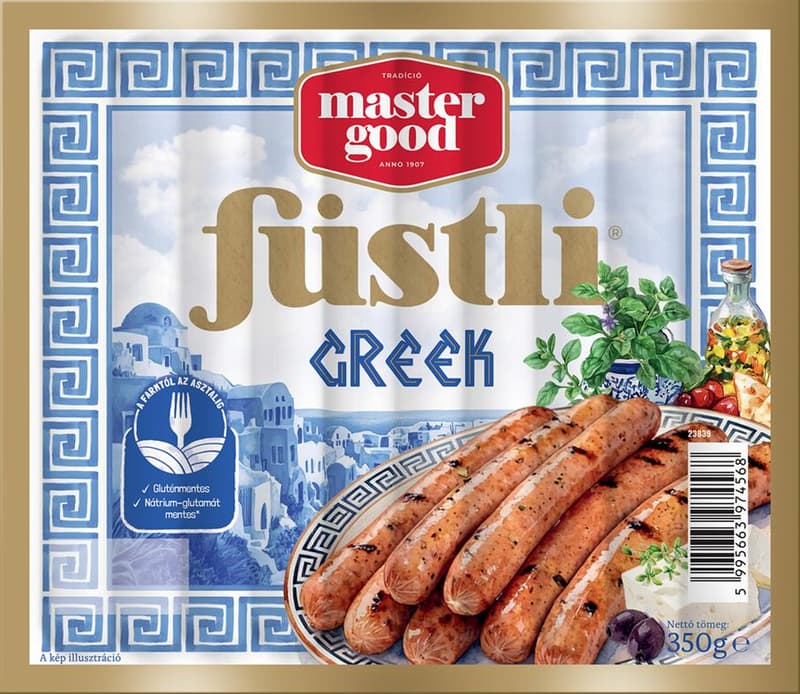 Master Good Füstli Greek seasoned chicken frankfurter