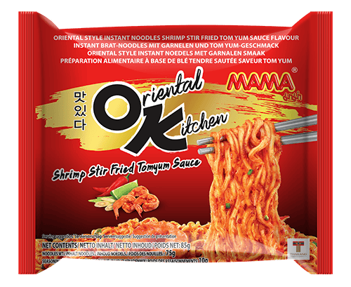 MAMA Oriental Kitchen Stir-Fried Shrimp Instant Noodles with Tom Yum Sauce 85g