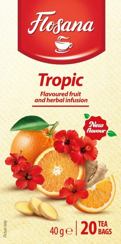 Flosana Flavoured fruit and herbal infusion - Tropic 20 x 2 g