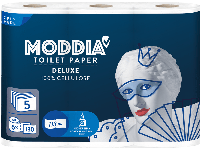 Moddia toalett papír 5 rétegű 6 tekercs
