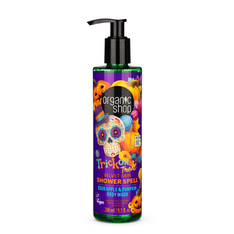 Organic Shop Trick or Treat zöldalmás tusfürdő sütőtökolajjal, 280 ml
