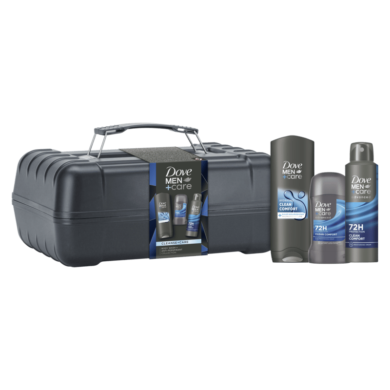 Dove Men+Care Clean Comfort Gift Pack with toolbox