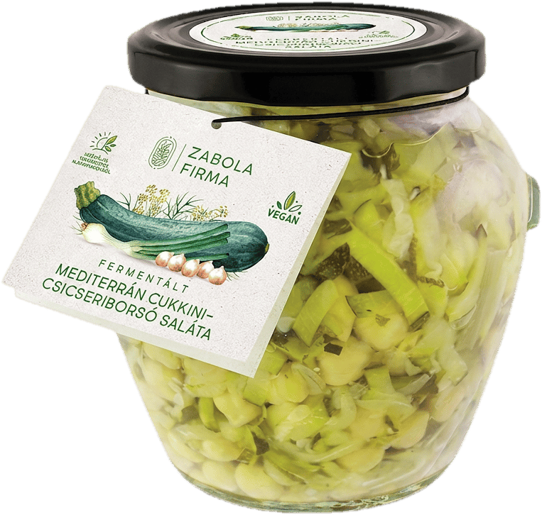 Zabola Firma Fermentált mediterrán cukkini-csicseriborsó saláta - 290 g