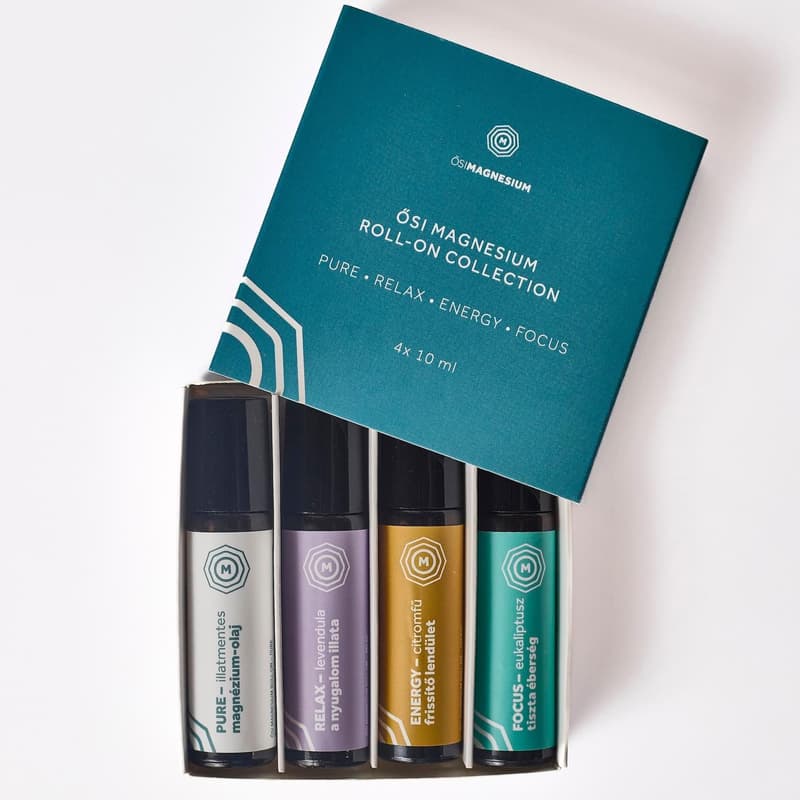 Ősi Magnesium aromaterápiás roll-on kollekció, 4 × 10 ml
