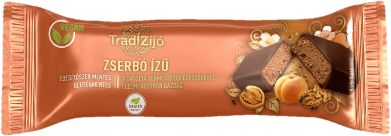 Health Market Tradízijó Zserbó ízű datolyaszelet, datolyás, kakaós édességgel mártva