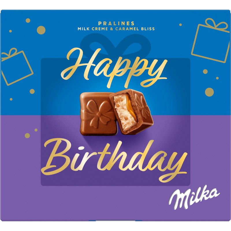 Milka Happy Birthday praliné tejkrémes