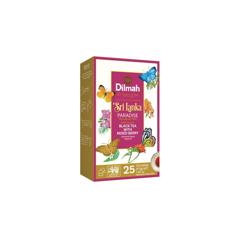 Dilmah Sri Lanka Paradise Black Tea with Peach & Apricot filteres barackos fekete tea