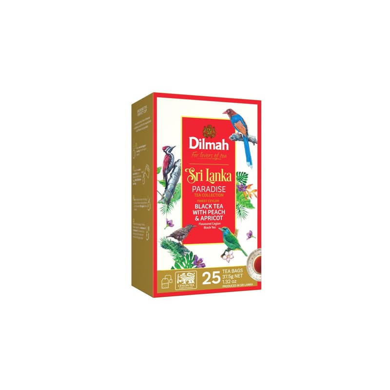 Dilmah Sri Lanka Paradise Black Tea with Peach & Apricot filteres barackos fekete tea