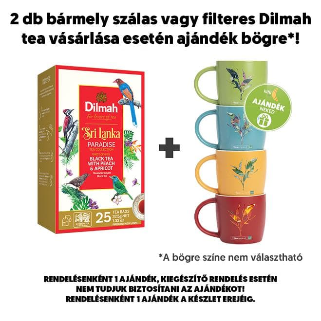 Dilmah Sri Lanka Paradise Black Tea with Peach & Apricot filteres barackos fekete tea