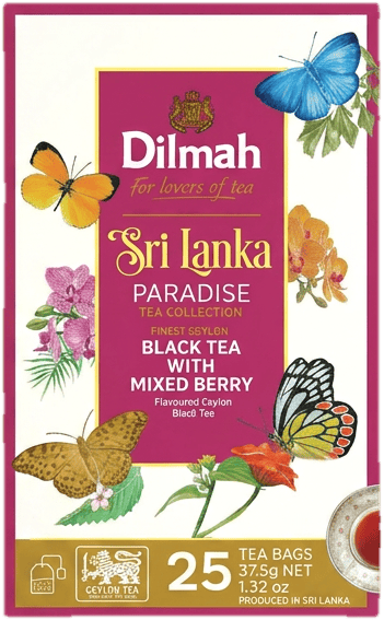 Dilmah Sri Lanka Paradise Black Tea with Mixed Berry peach black tea bags 25*1. 5g