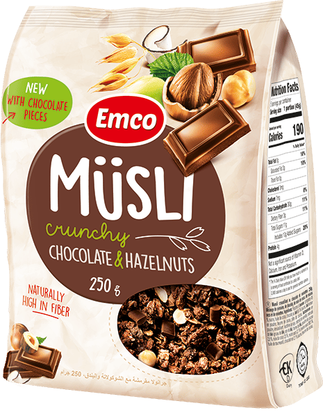 Emco Ropogós Müzli csokoládéval és erdei mogyoróval