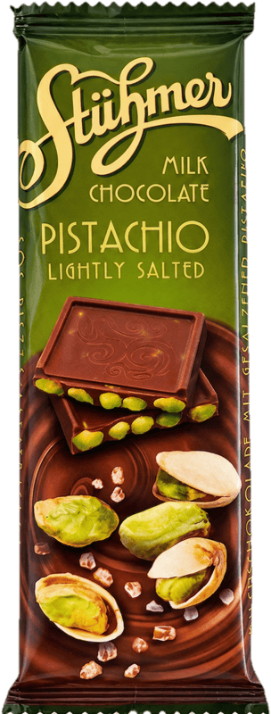 Stühmer milk chocolate pistacio lightly salted 70g