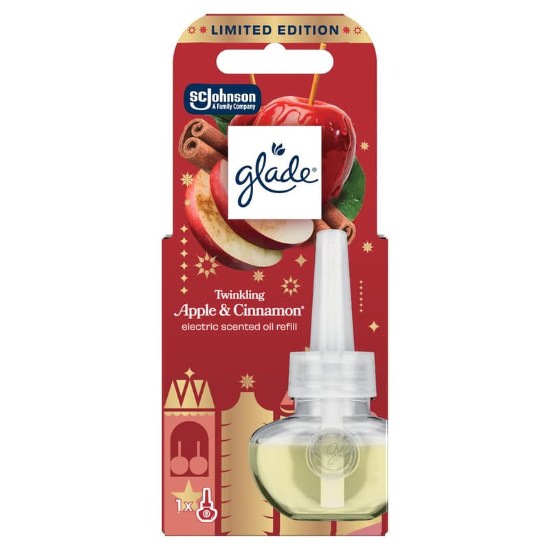 Glade - Twinkling Apple & Cinnamon, elektromos légfrissítő utántöltő