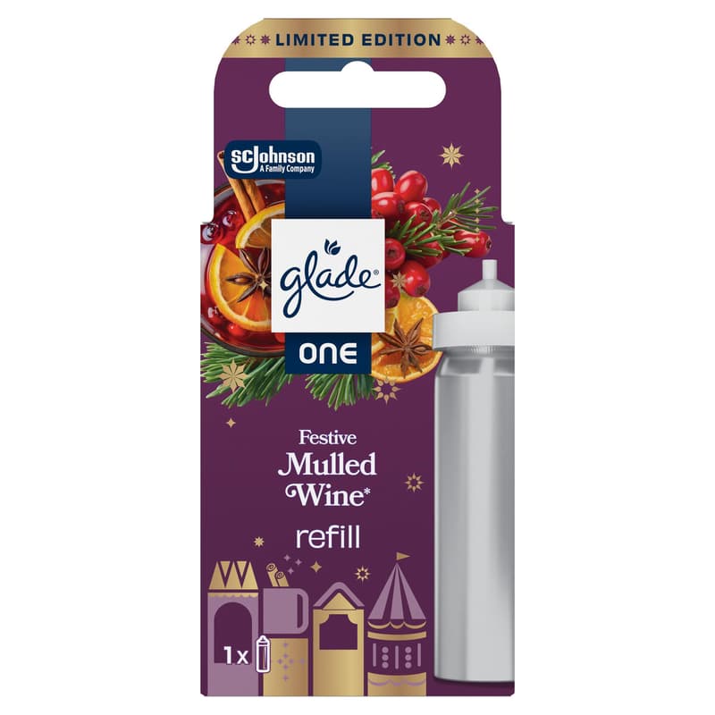 Glade ONE - Festive Mulled Wine, koncentrált légfrissítő aeroszol utántöltő