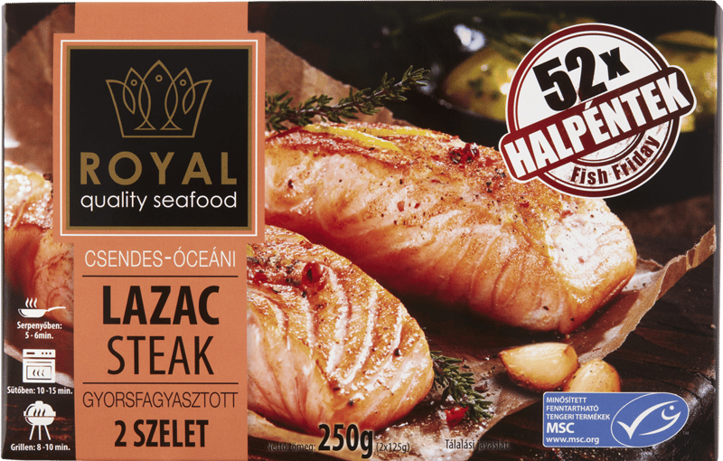 Royal frozen wild salmon steak